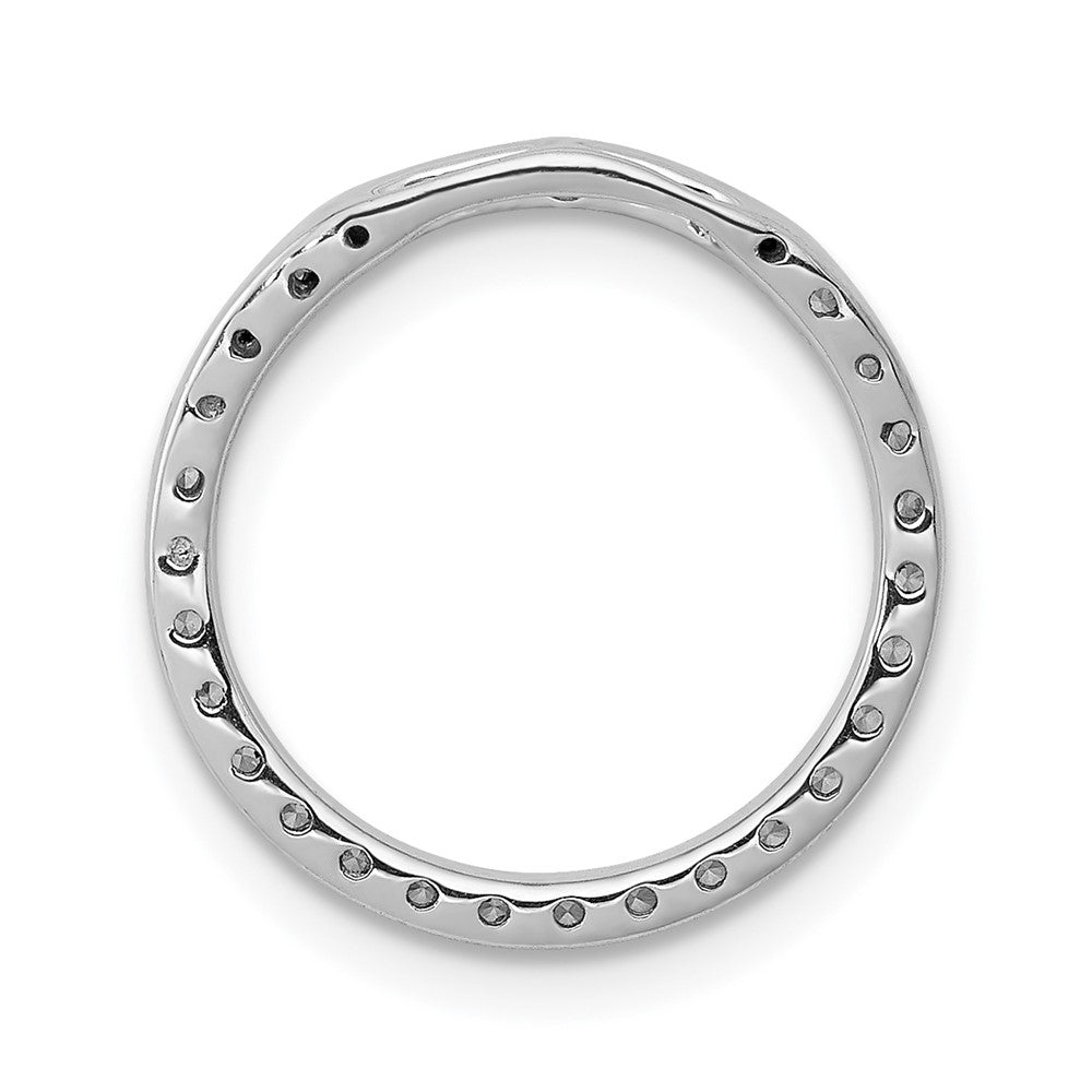 14k White Gold 1/4ct. Diamond Circle Chain Slide