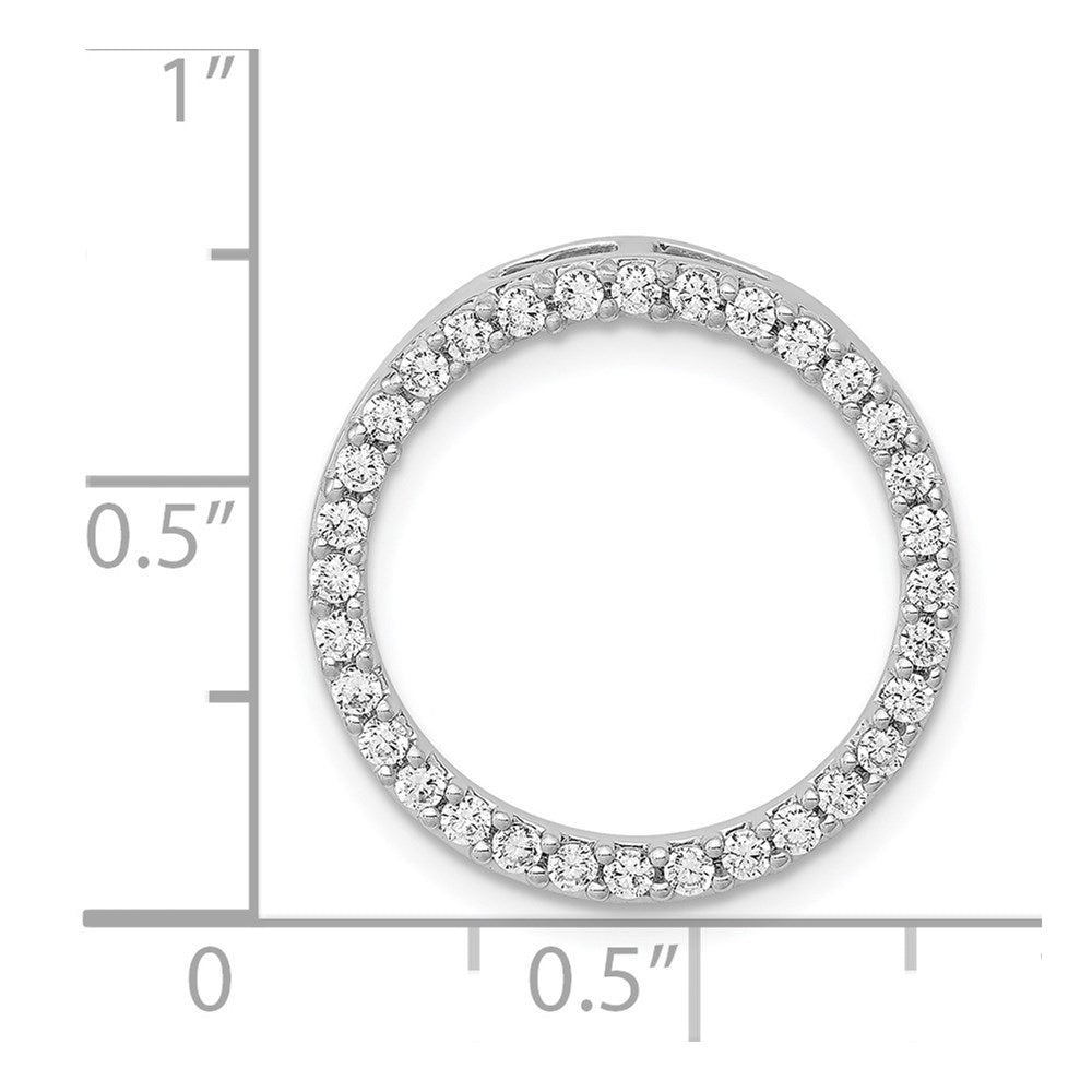 14k White Gold 1/2ct. Diamond Circle Chain Slide