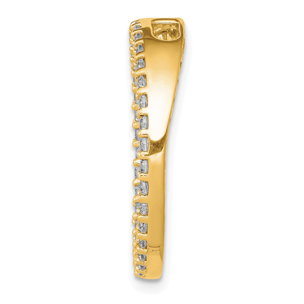 14k 3/4ct. Diamond Circle Chain Slide