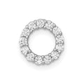 10k White Gold 1/4ct. Diamond Circle Chain Slide