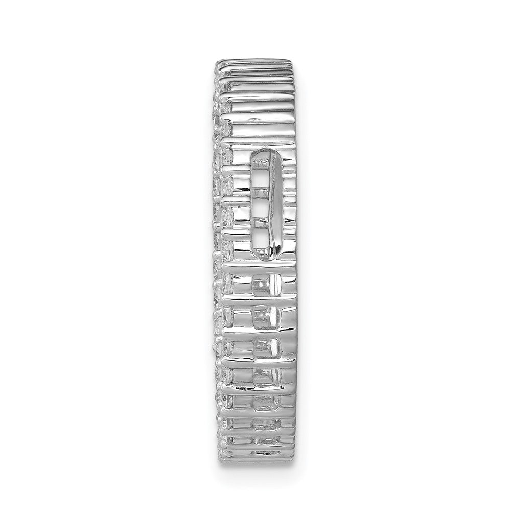 14k White Gold 3/4ct. Diamond Circle Chain Slide