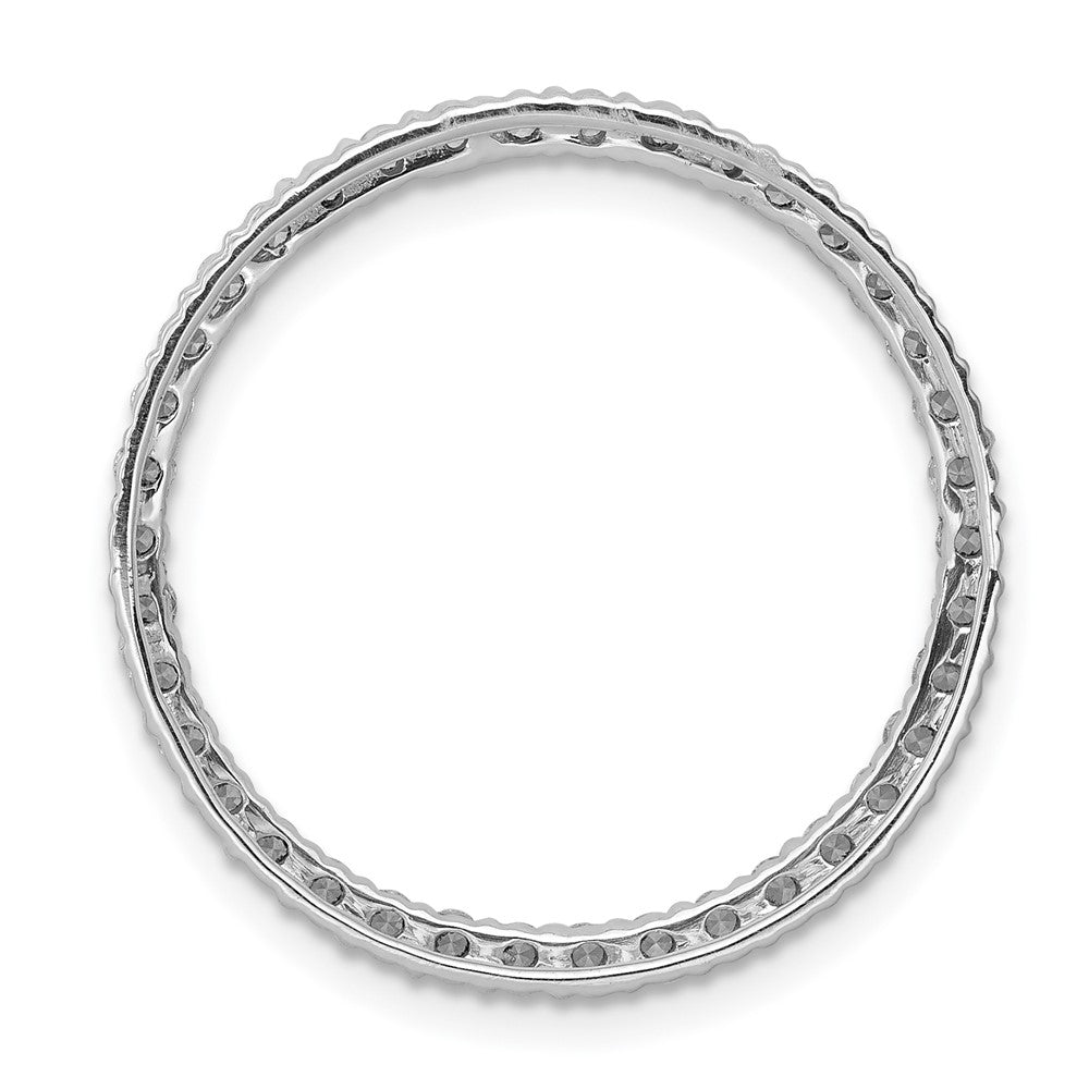 14k White Gold 3/4ct. Diamond Circle Chain Slide