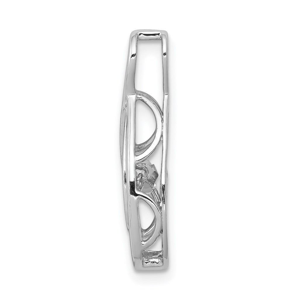 14k White Gold 1/4ct. Moving Diamond Infinity Slide Pendant