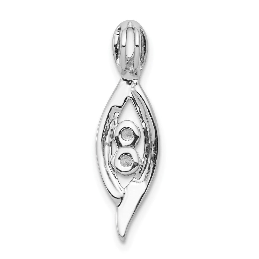 14k White Gold 1/20ct. Diamond Slide Pendant