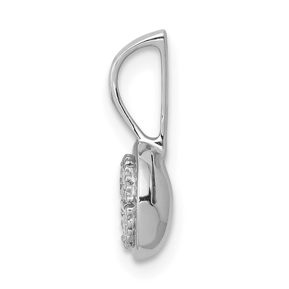 14k White Gold 1/10ct. Diamond Circle Cluster Pendant