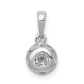 14k White Gold 1/4ct. Diamond Circle Cluster Pendant