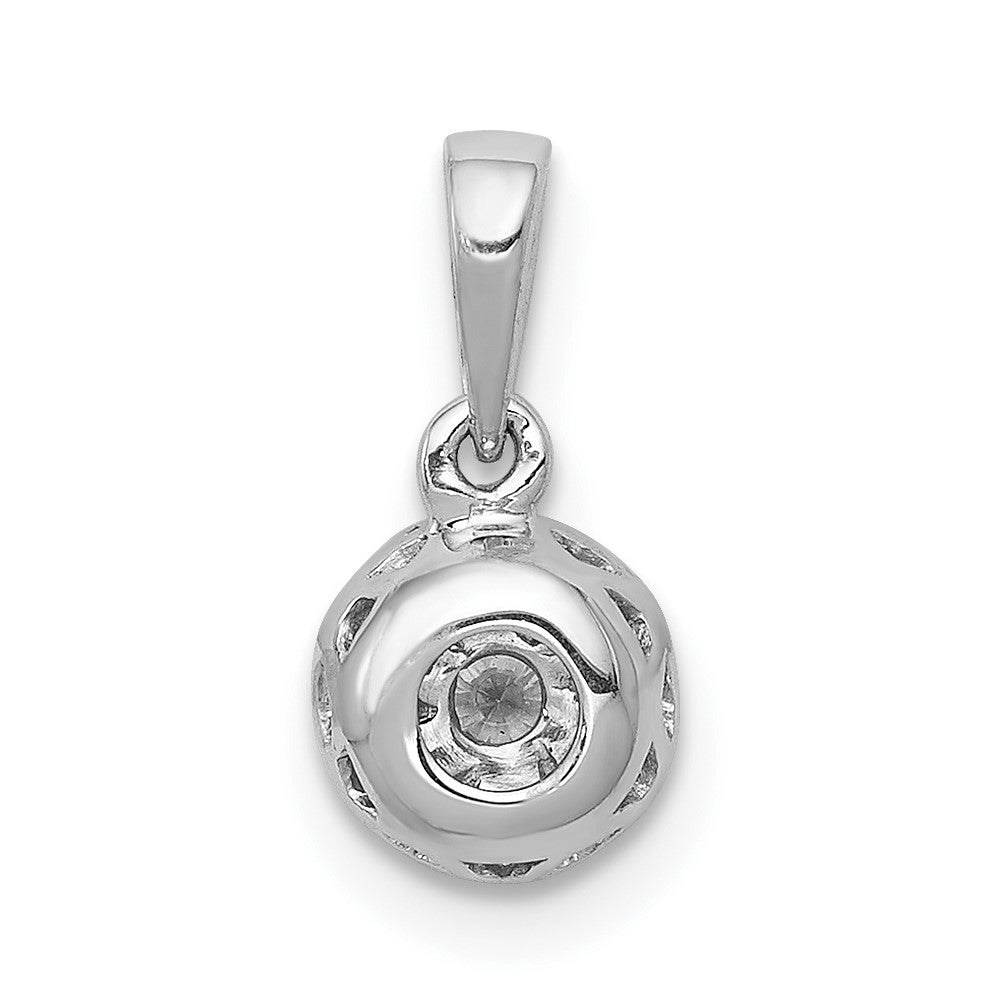 14k White Gold 1/4ct. Diamond Circle Cluster Pendant