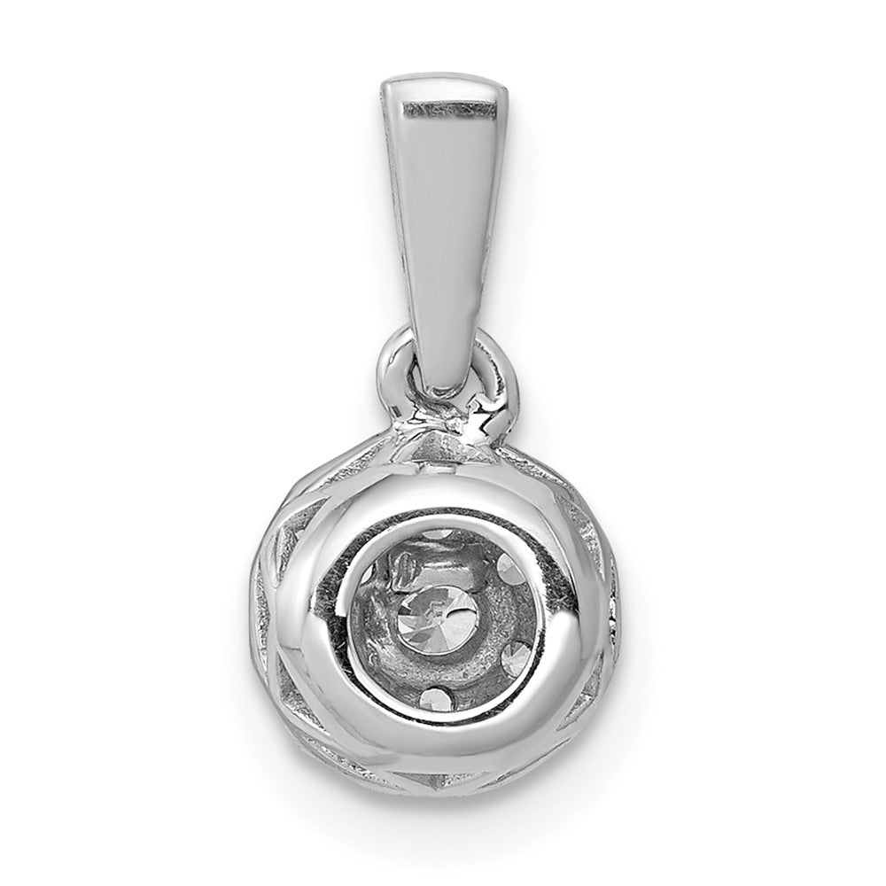 14k White Gold 1/4ct. Diamond Circle Cluster Pendant