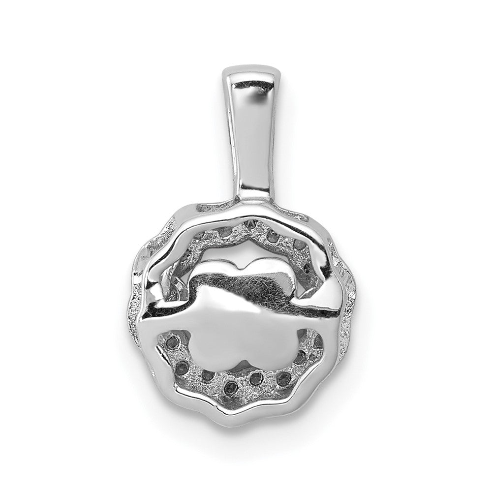 14k White Gold 1/10ct. Vibrant Moving Diamond Pendant