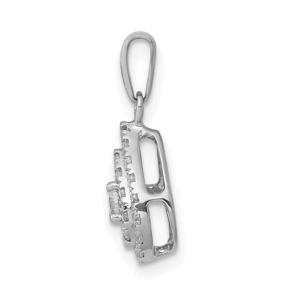 14k White Gold 1/4ct. Diamond Teardrop Pendant