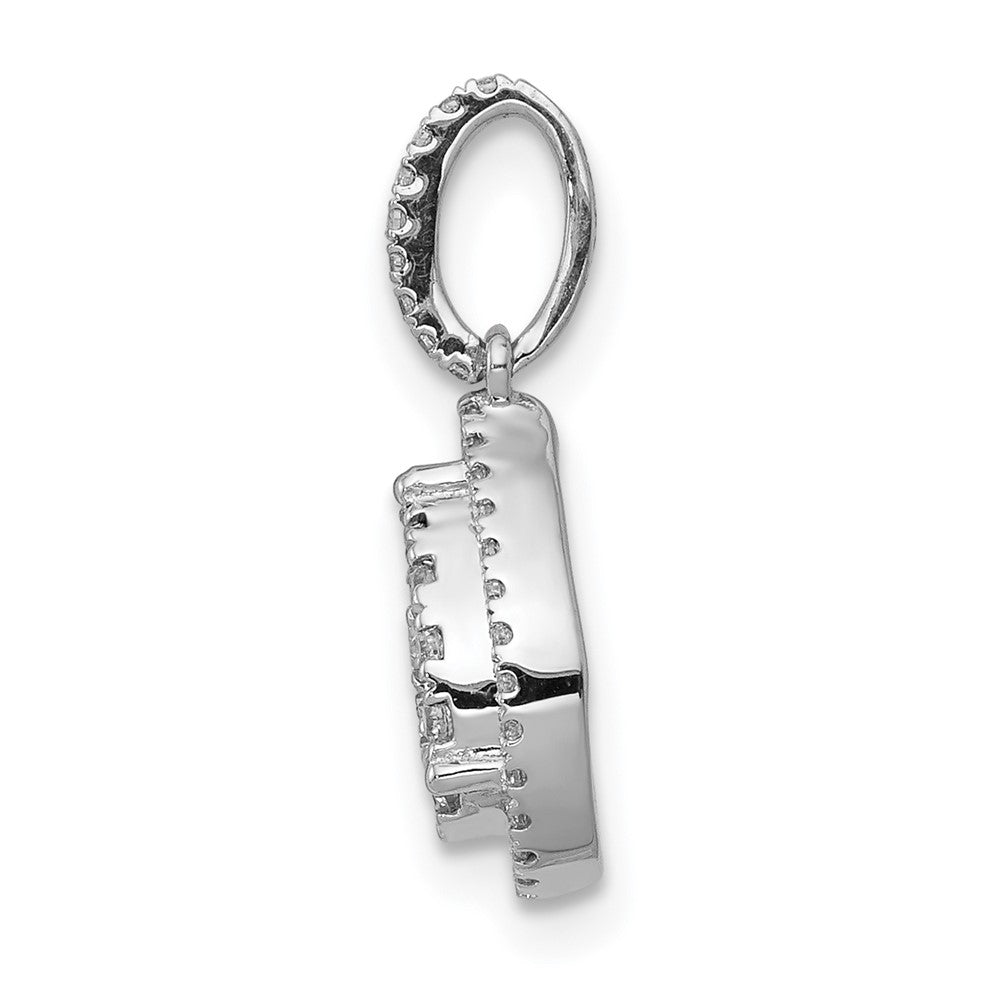 14k White Gold 1/3ct. Diamond Teardrop Pendant