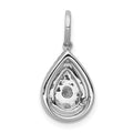 14k White Gold 1/2ct. Diamond Teardrop Pendant