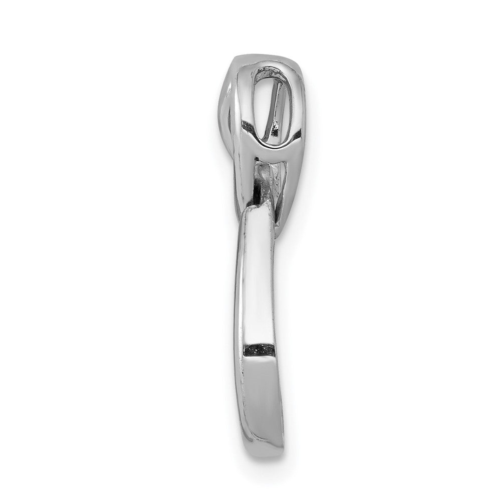 14k White Gold 1/20ct. Diamond Teardrop Infinity Chain Slide