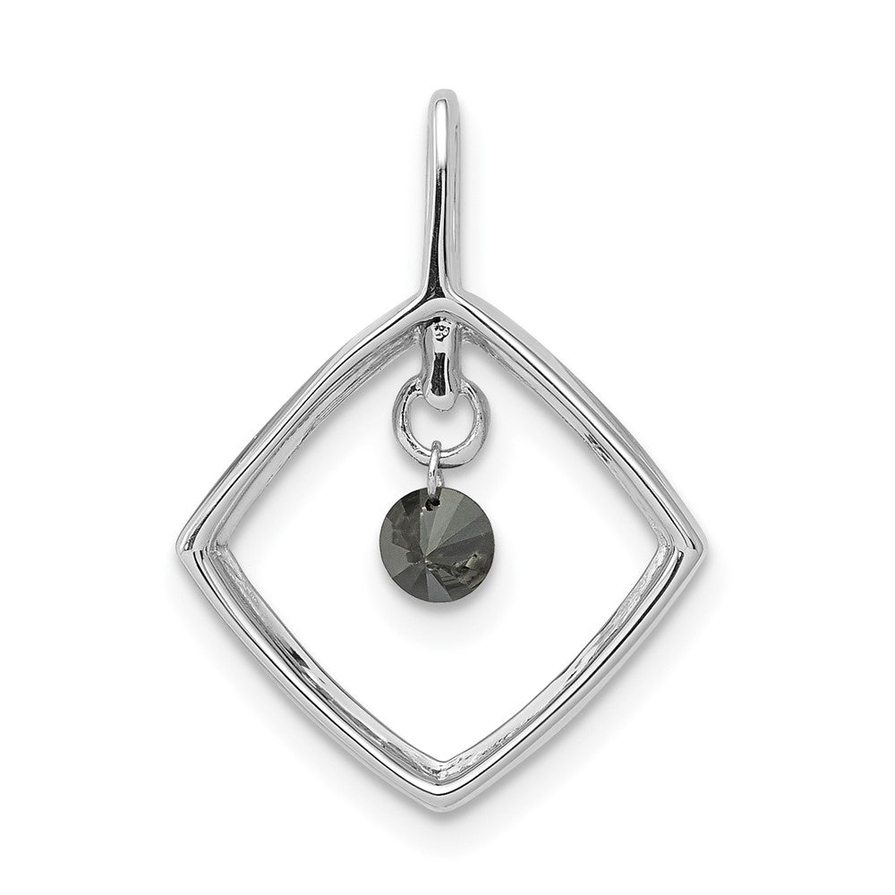 14k White Gold 1/6ct. Black Diamond Dangle Pendant