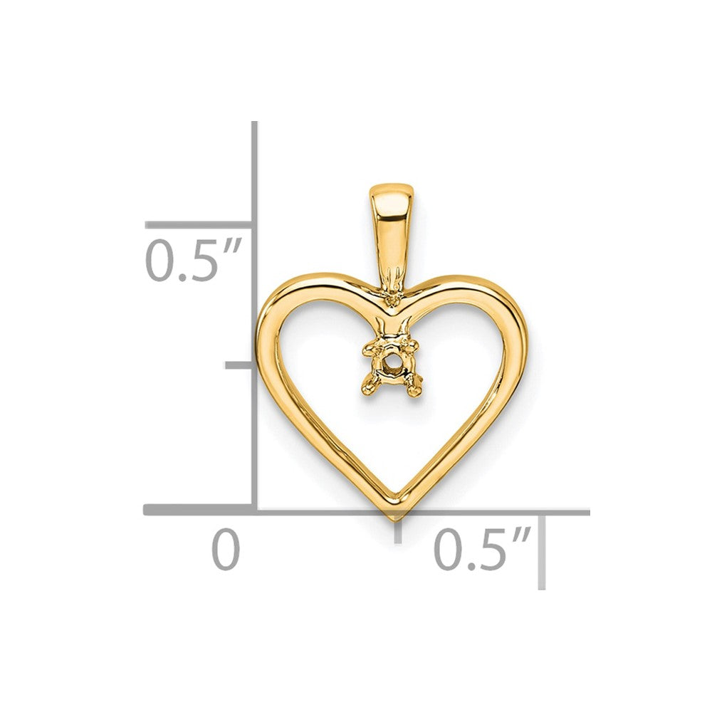 10k Heart Pendant Mounting