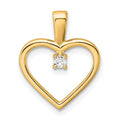 14K AA .05ct. Diamond Heart Pendant