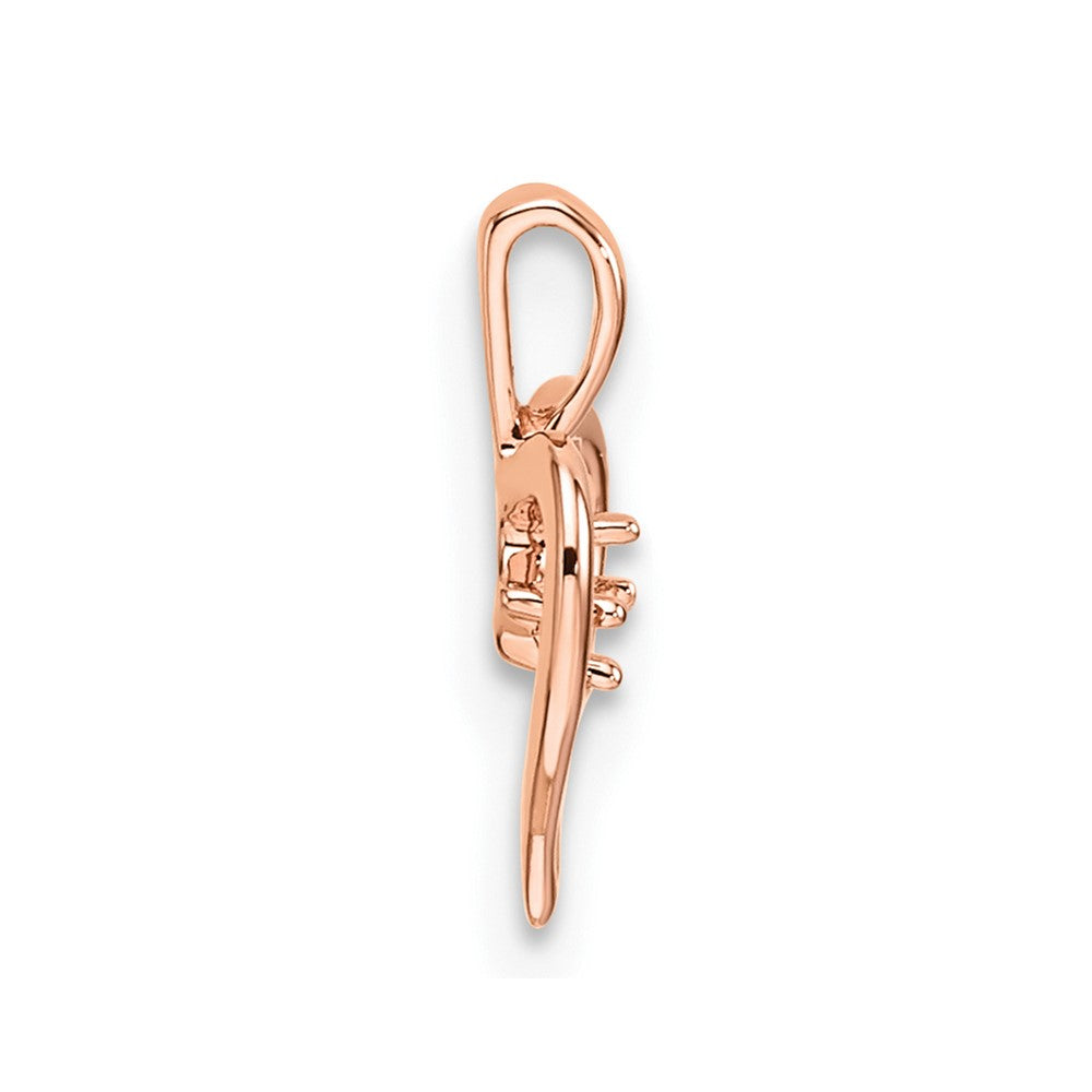 10k Rose Gold Heart Pendant Mounting
