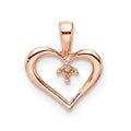 10k Rose Gold Heart Pendant Mounting