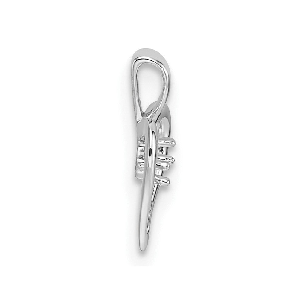 10k White Gold Heart Pendant Mounting
