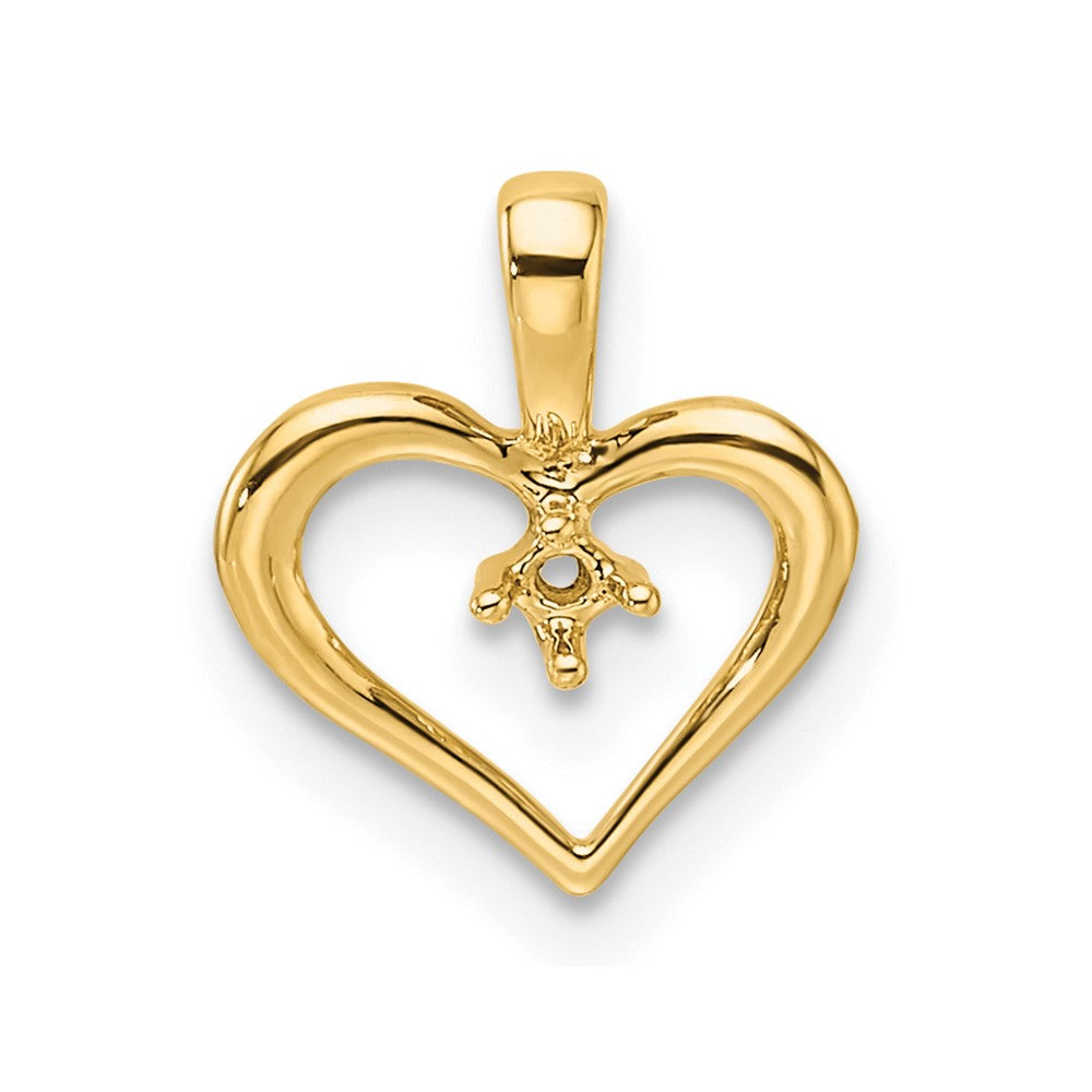 10k Heart Pendant Mounting