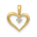 10K AA .02ct. Diamond Heart Pendant