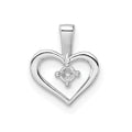 14k White Gold Heart Pendant Mounting