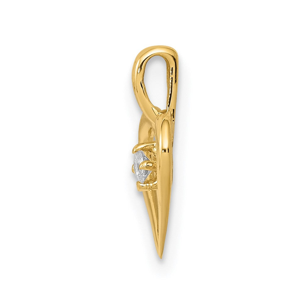 14k A .02ct. Diamond Heart Pendant