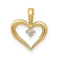 14k A .02ct. Diamond Heart Pendant