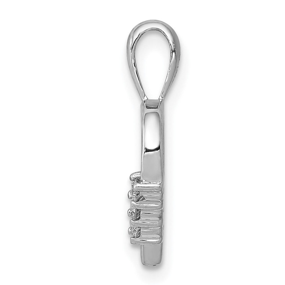 14k White Gold AA 1/20ct. Diamond Heart Pendant