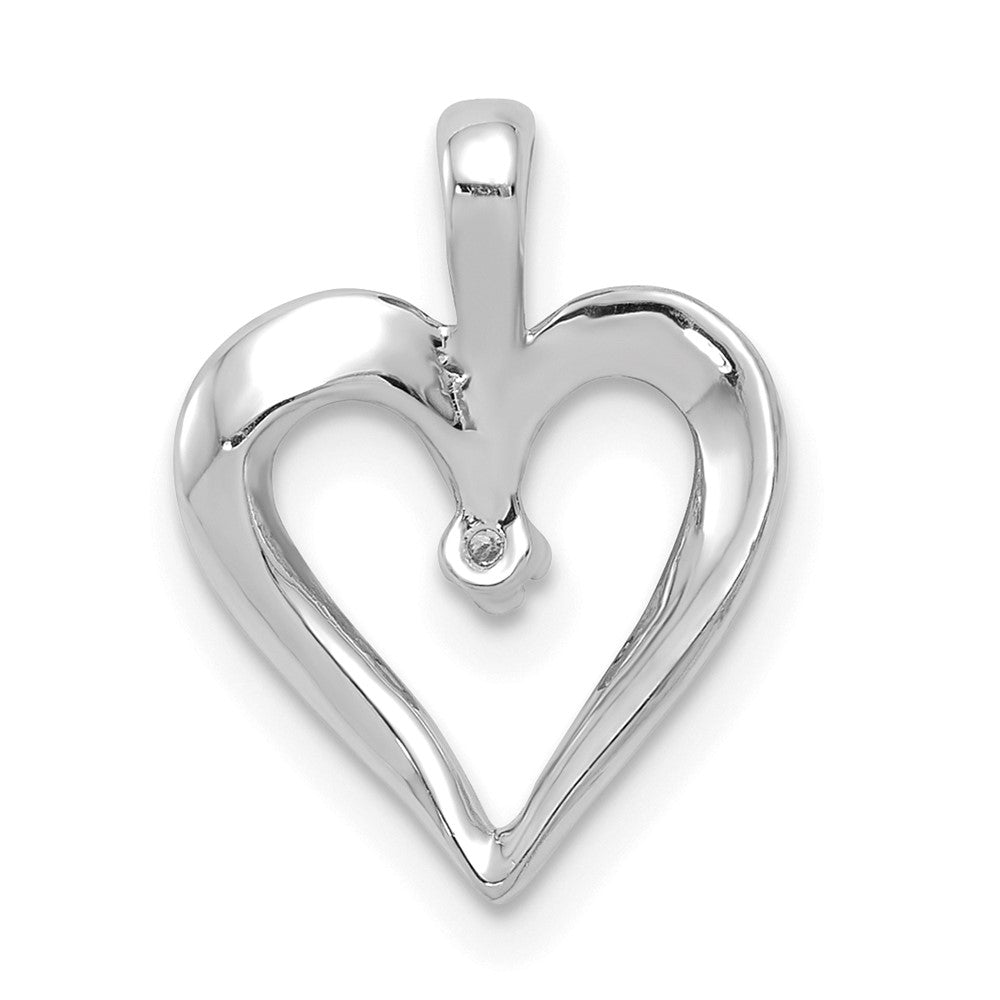 14k White Gold Heart Mtg