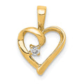 14k AA .02ct. Diamond Heart Pendant