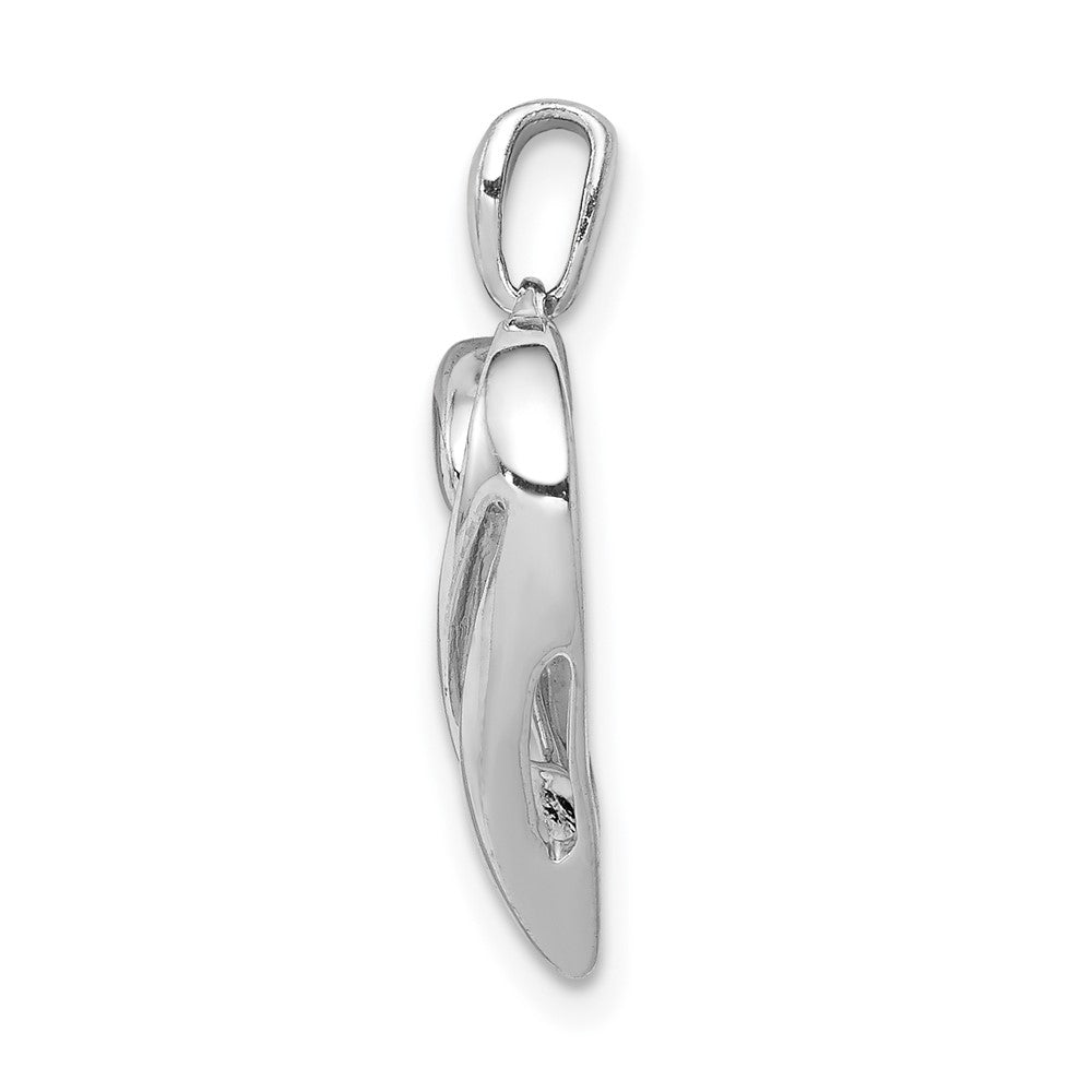 14k White Gold 1/15ct. Diamond Heart Pendant