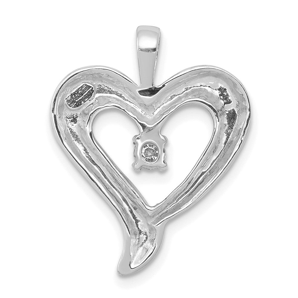 14k White Gold Heart Pendant Mounting