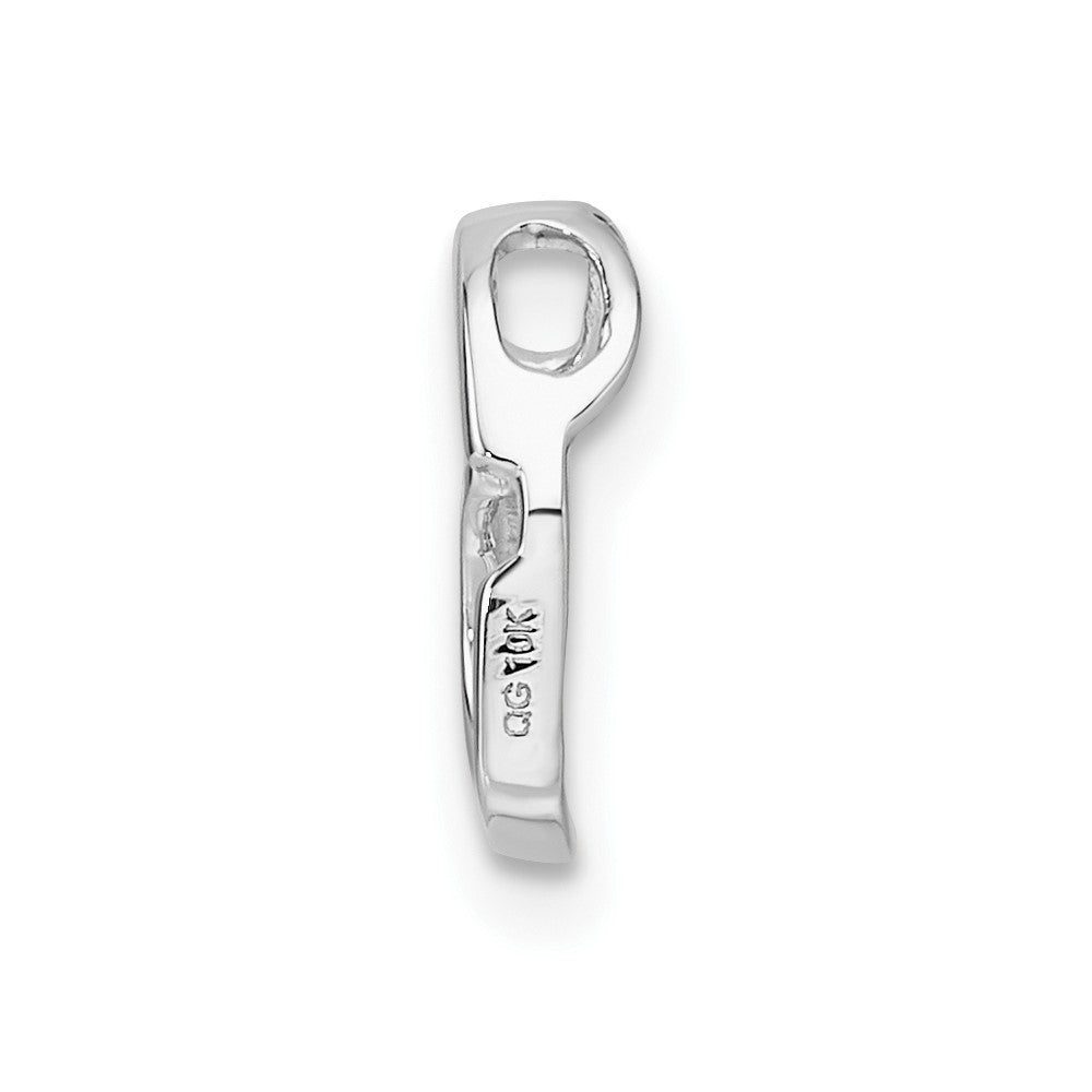 10k White Gold Heart Chain Slide Mounting