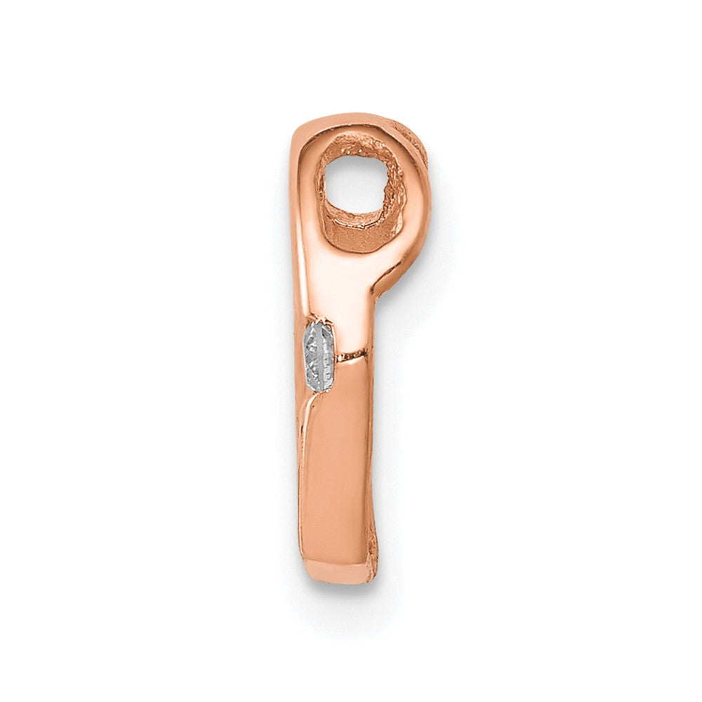 14k Rose Gold Heart Chain Slide Mounting