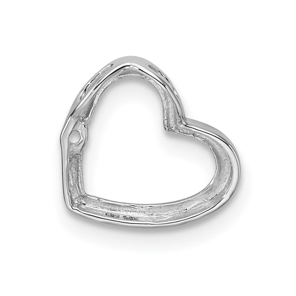 14k White Gold Heart Chain Slide Mounting