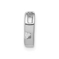 14k White Gold 1/20ct. Diamond Heart Chain Slide