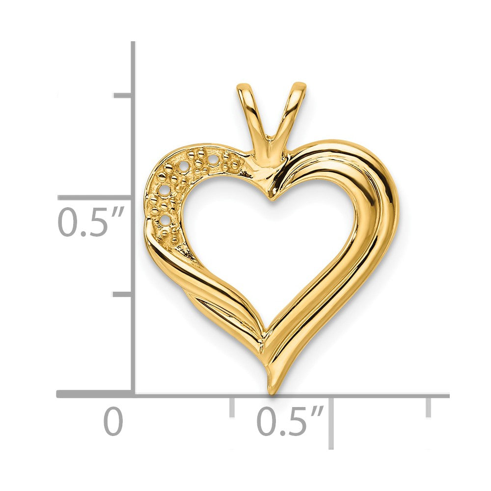 10K Fancy Heart Pendant Mounting