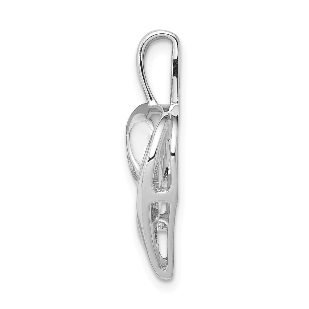 14k White Gold 1/8ct. Diamond Heart Pendant