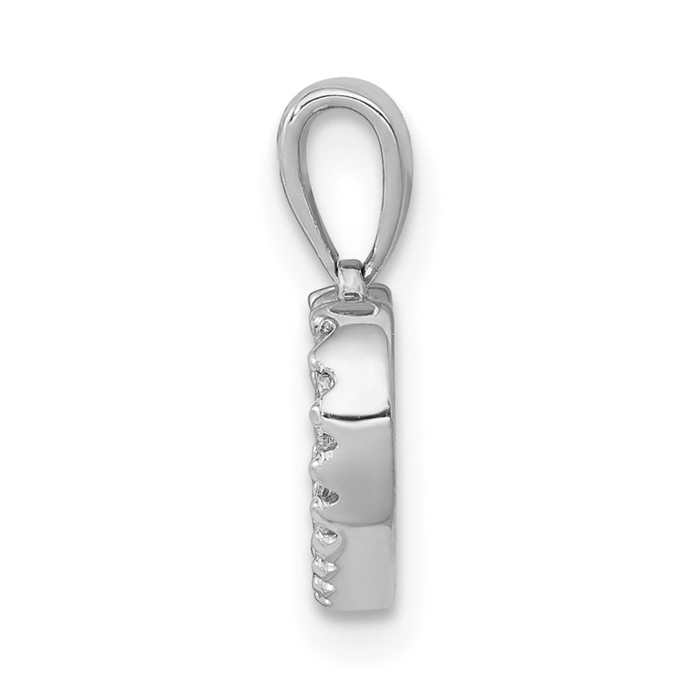 14k White Gold .03ct. Diamond Heart Pendant