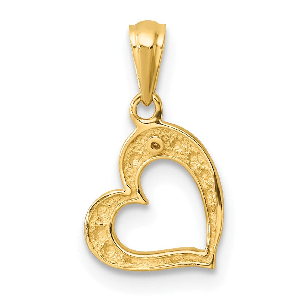 14k .01ct. Diamond Heart Pendant