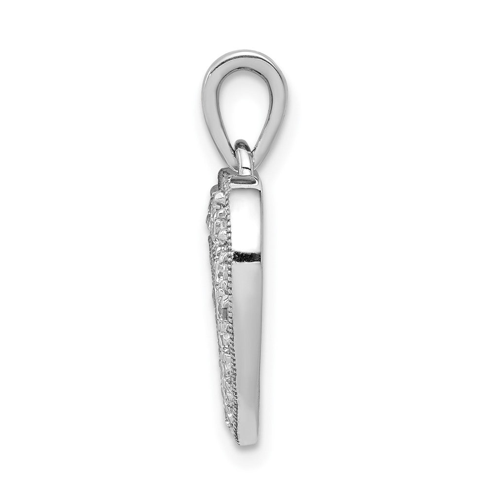 14k White Gold 1/4ct. Diamond Heart Pendant