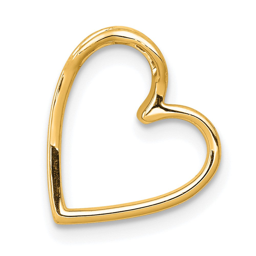 14k 1/10ct. Diamond Vintage Heart Chain Slide