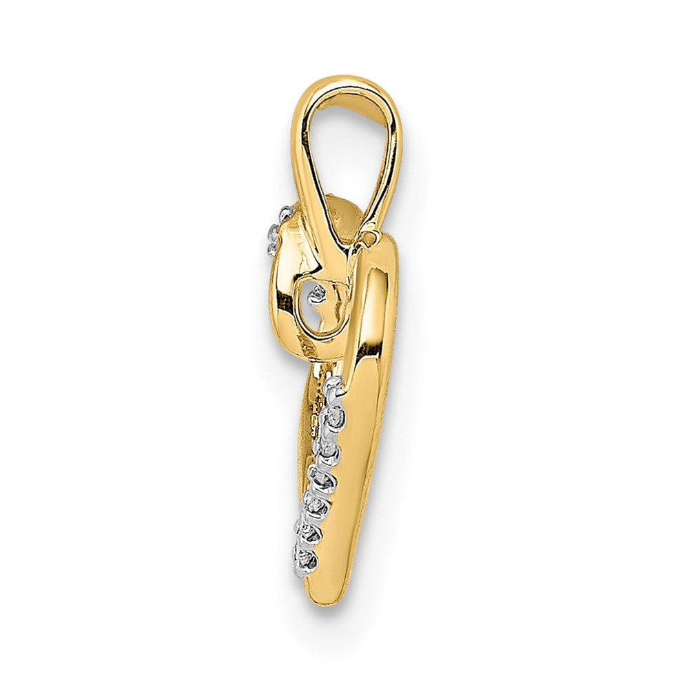 10K Diamond Heart Pendant