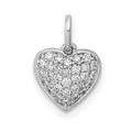 14k White Gold 1/5ct. Diamond Heart Pendant