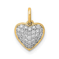 14k Yellow Gold 1/5ct. Diamond Heart Pendant