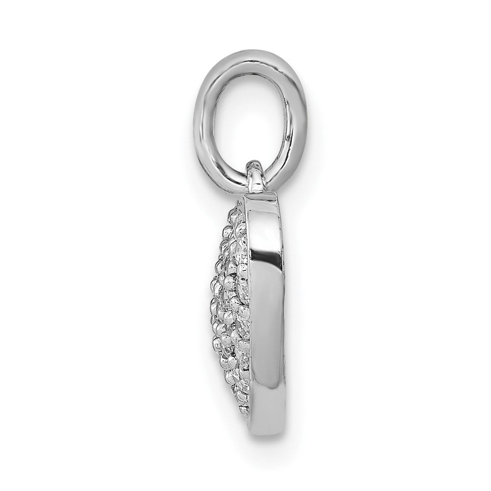 14k White Gold 1/4ct. Diamond Heart Pendant