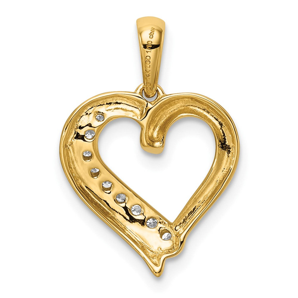 14k 1/10ct. Diamond Heart Pendant