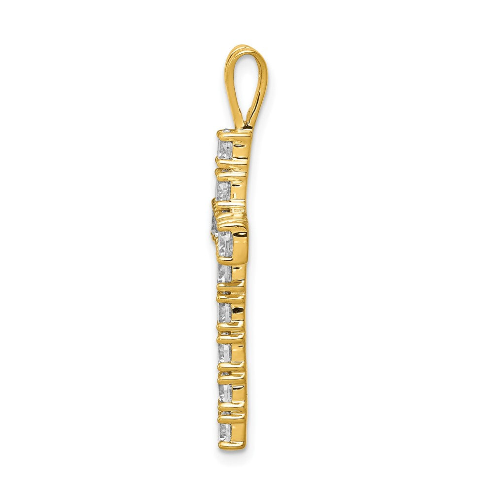 14k AA Diamond Latin Cross Pendant