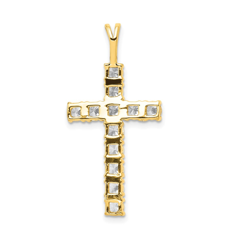 14k AA Diamond Latin Cross Pendant
